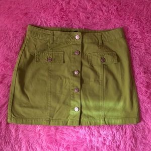 Forever 21 lime green mini skirt